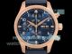 TWS Factory Swiss Clone IWC Pilot's Chronograph Blue Dial Schaffhausen Spitfire Bronze Watch (2)_th.jpg